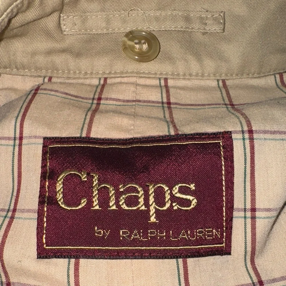 Vintage Chaps Ralph Lauren Beige Double-Breasted Trench Coat - Picture 2 of 3